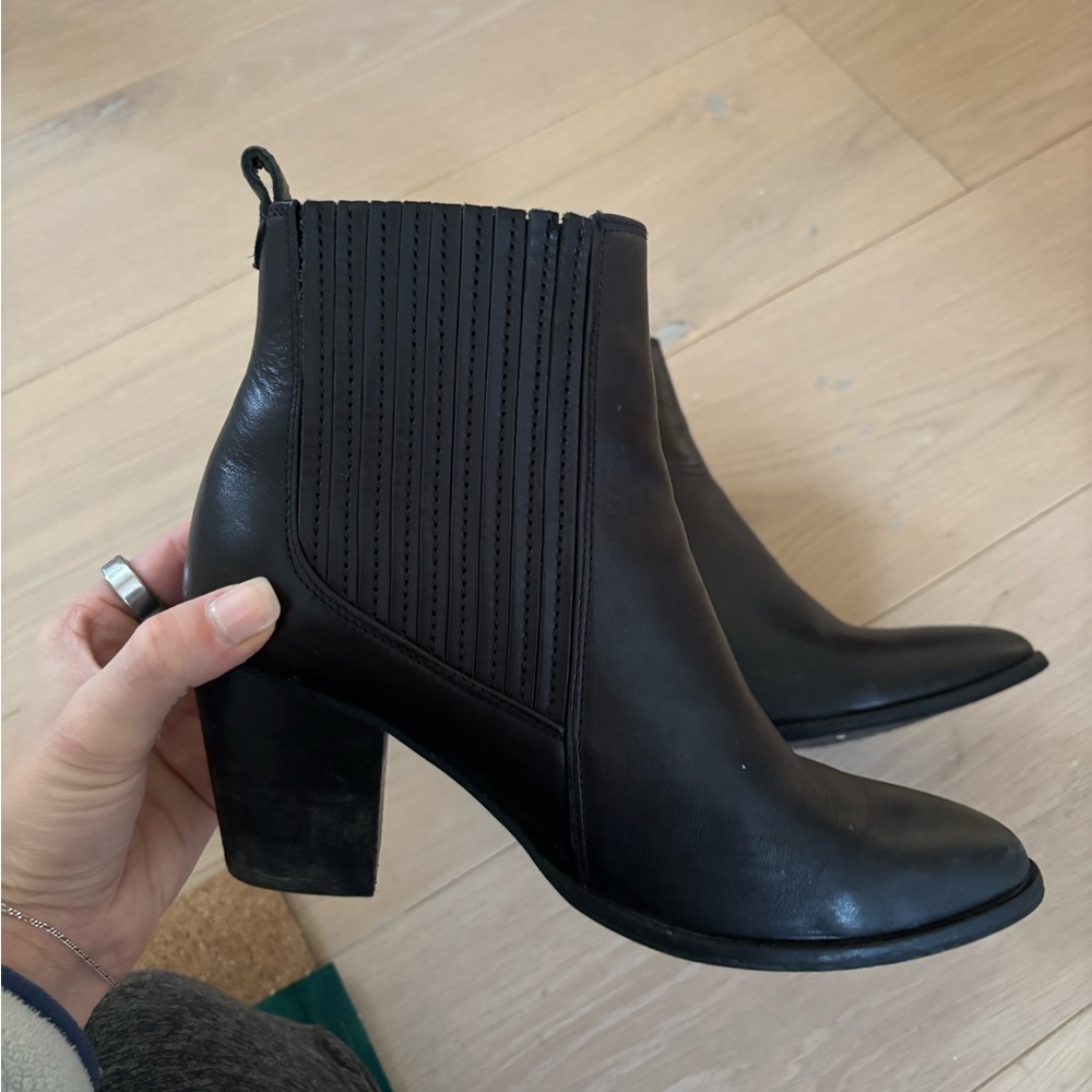 Clarks West Lo Womens Leather Embossed Ankle Boots